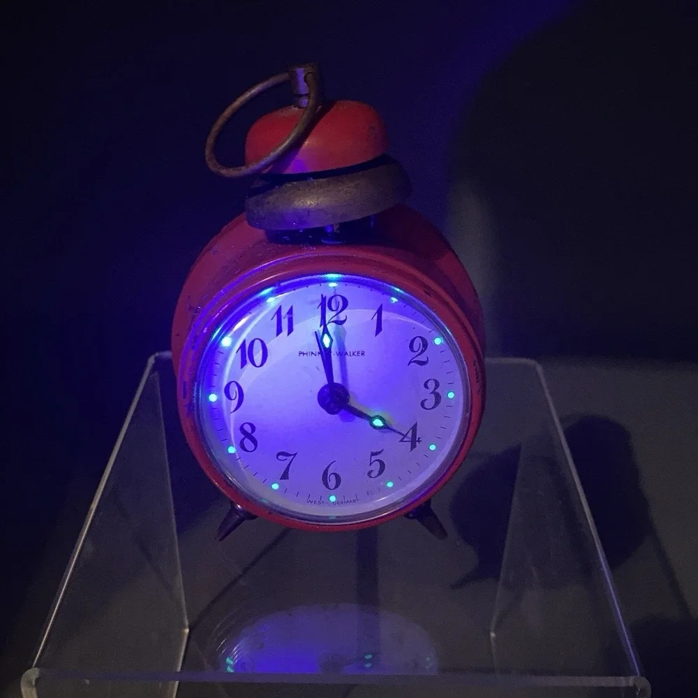 Blessing Alarm Clock Atomic Space Age West Germany EUC Does Not Works Red Gold